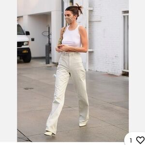 Divided Sold out cream light beige stone high rise wide leg jeans pants 4 6